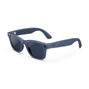 Meta Ray-Ban (Gen 2), Wayfarer, Shiny Cosmic Blue | Smart AI Glasses for Men, Women — 2x Battery Life — 3K Ultra HD — 12 MP Camera, Audio, Video Recording — Transitions®...