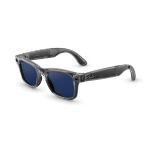 Meta Ray-Ban (Gen 2), Wayfarer, Shiny Transparent Grey | Smart AI Glasses for Men, Women — 3K Ultra HD — 12 MP Camera, Audio, Video Recording — Transitions® Sapphire Lenses —...