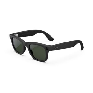 Ray-Ban Meta (Gen 1), Wayfarer, Large Matte Black | Smart AI Glasses for Men, Women — 12 MP Camera, Open-Ear Speakers, Video Recording, Bluetooth — Transitions® Clear Lenses —...