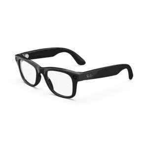 Ray-Ban Meta (Gen 1), Wayfarer, Shiny Black | Smart AI Glasses for Men, Women — 12 MP Ultra-Wide Camera, Open-Ear Speakers for Audio, Video Recording and Bluetooth — Clear...